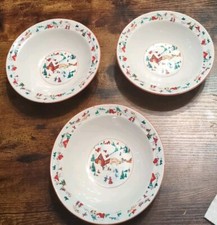 Set of 3 Farberware White Christmas 7" Cereal / Salad Bowls