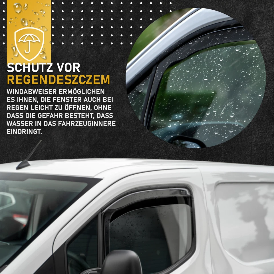 Deflector de viento HEKO deflector de lluvia para VOLKSWAGEN VW MULTIVAN T7 2021+ 2 uds. Foto 4 de 4