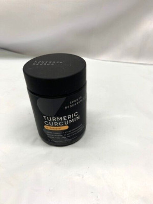 Sports Research Turmeric Curcumin C3 Complex w/Bioperine,60 Softgels-Ex 10/26