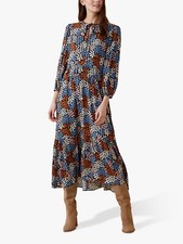 SALE!! BNWT FINERY ELIORA FLEURS MIDI DRESS - BLUE MIX  SIZE: 18