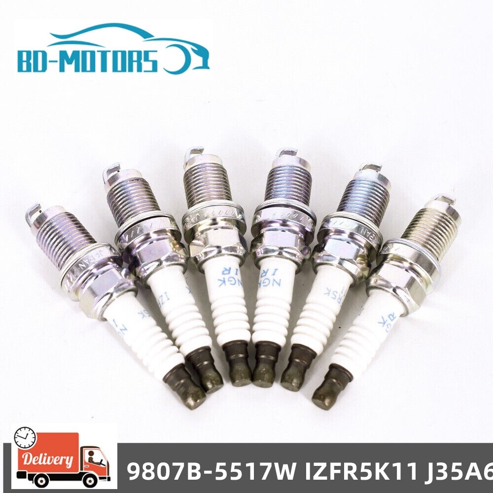 6Pcs NGK Iridium Spark Plugs 9807B5517W For Honda Odyssey IZFR5K11
