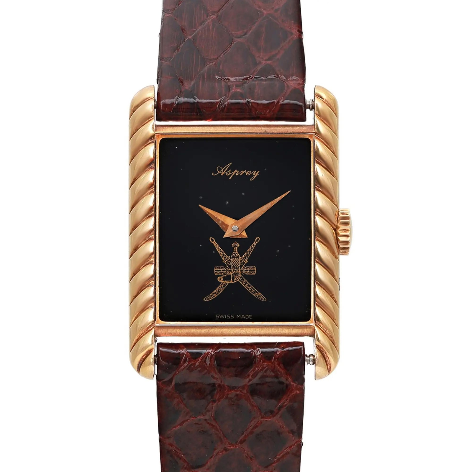 Asprey Sultanate Oman Khanjar Dial 18k Gold Hand-Wind Ladies Watch