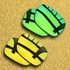 2 Pairs Polarized Lenses Replacement for-Oakley Holbrook Mix-Green&24K Golden