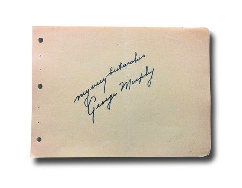 George Murphy handsigniertes Album Seitenschnitt JSA COA Autogramm Sag USA Senator Schauspieler - Bild 1 von 3