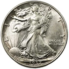 1937-P Philadelphia Walking Liberty Half Dollar 50C Brilliant Uncirculated BU+