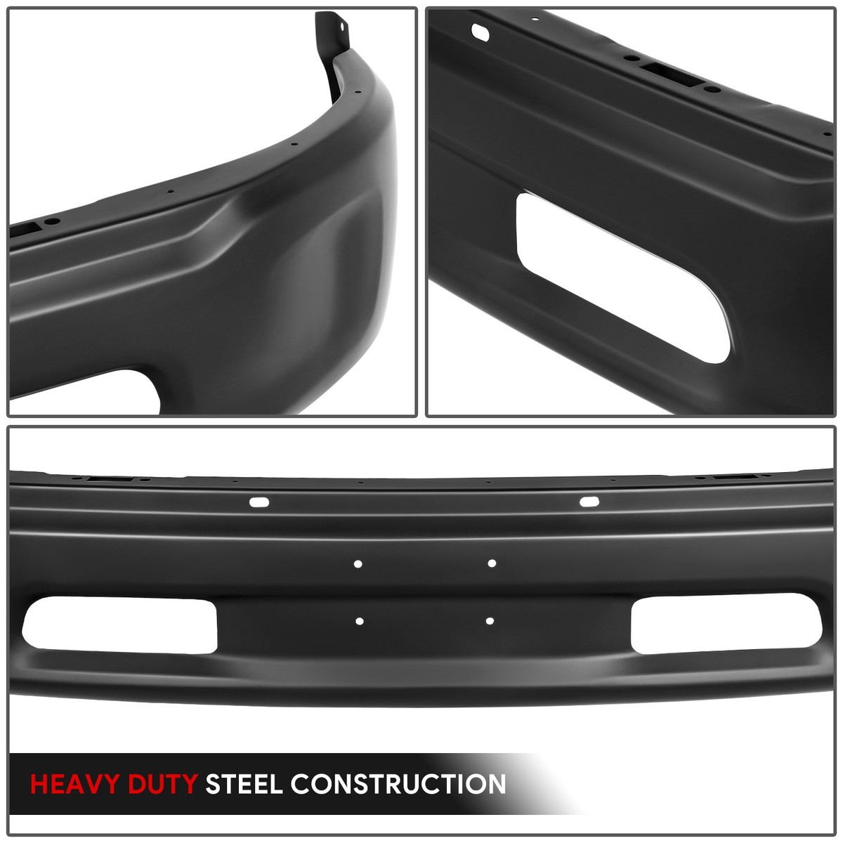 PENSUN Front Bumper Face Bar For Ram 1500 (2014-2023 Classic) - Chrome Stainless Steel With Fog & Sensor Holes