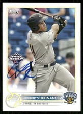 2022 Topps Pro Debut HERIBERTO HERNANDEZ Signed Card autograph auto MARLINS