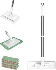 Fregona Antipolvo Desechable,Fregona Antipolvo Desechable Con 4 Paños Reutilizab