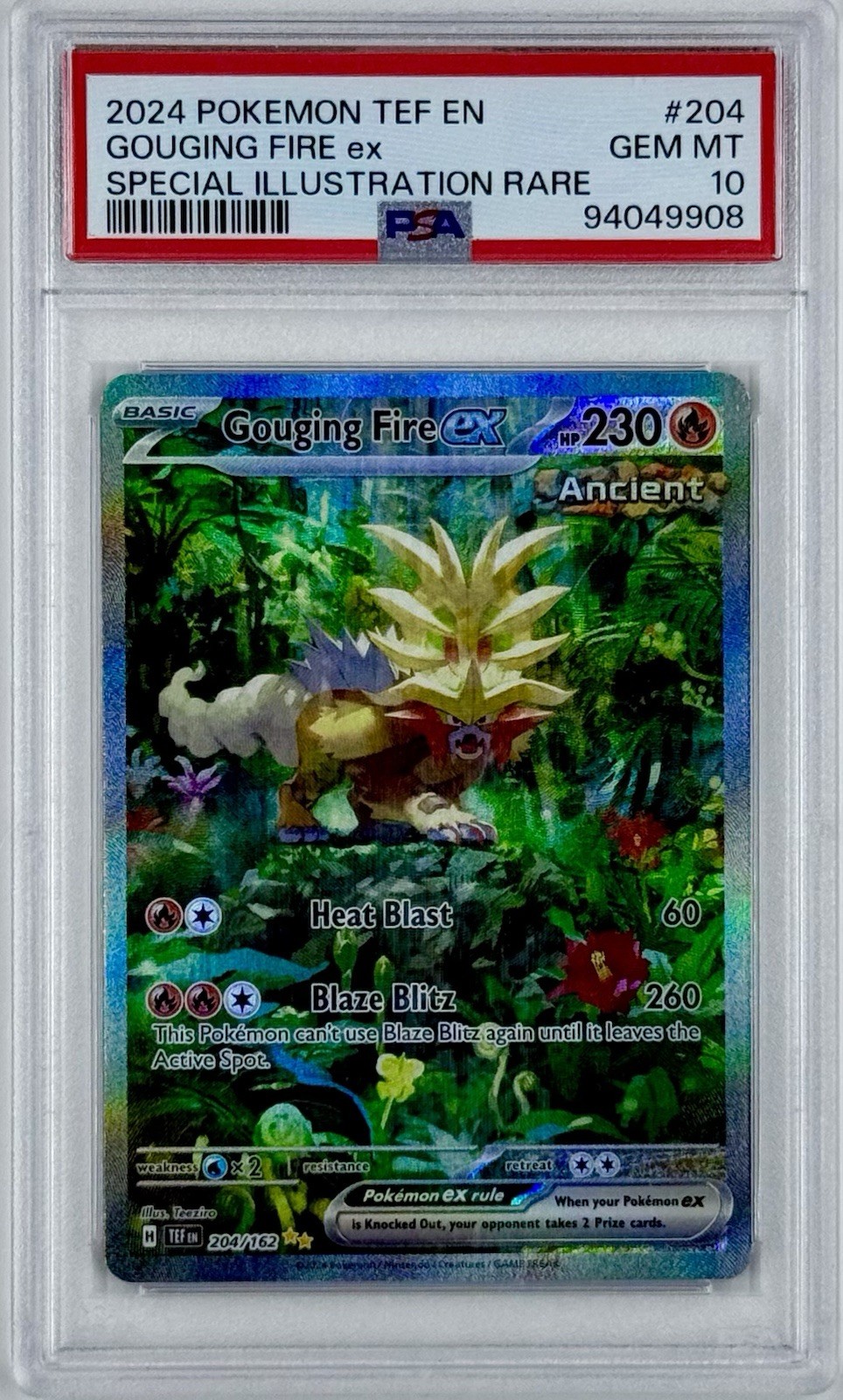 gouging fire pokemon card price  Walking Wake  Raging Bolt ex 3 Lot Wx2 / None / 2 Gouging Fire ex 2024 Scarlet