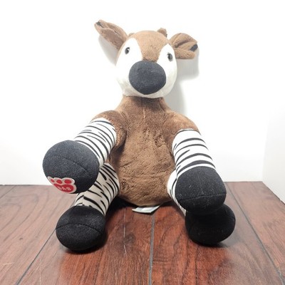 Build A Bear Okapi Zebra Stuffed Plush Animal 2017 Retired 13  VGUC