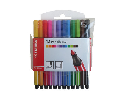 STABILO - 12 Pen * 68 Mini  * 1 mm * 668/12 - Buntstifte
