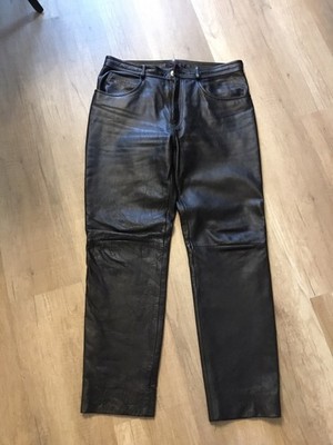Schwarze Lederhose Größe 36 / XXL schwere Qualität Linus Biker Freizeit Unisex