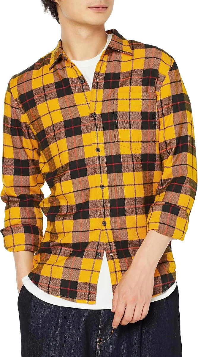 Camicia Casual Uomo In Flanella Scozzese – Maniche Lunghe – Misto Cotone – Quadri Colorati – Taglia M (Cinese) - 2