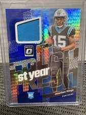 2023 Donruss Optic Jonathan Mingo 1st Year Fresh Blue Hyper Patch RC Panthers
