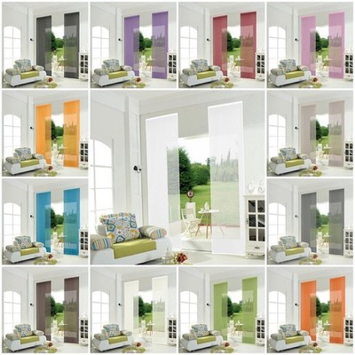 Schiebepanel 2er Pack Uni mit Klettband incl. Maße: (BxH) 60x245cm Farben