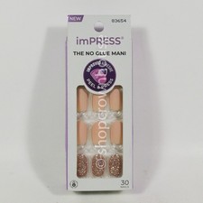 NEW Improved Kiss ImPress The No Glue Mani Peel & Press SHORT - #83654 EVANESCE