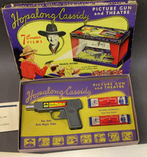 1950's Stephens HOPALONG CASSIDY Picture Gun  Theatre w/films BOXED complete yz