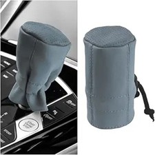 Gear Shift Knob Cover, Breathable Anti-Slip Genuine Leather Manual Gear Gray