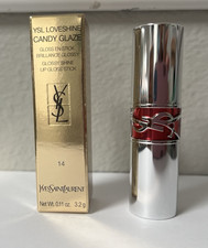 YSL Candy Glaze Loveshine 14 SCENIC BROWN Lip Gloss Stick Full Size .11oz/3.2g