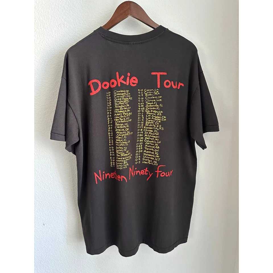 Camiseta Green Day "Dookie Tour" 1994 Vintage Reimpresión Etiqueta Tultex Puntada Única Foto 2 de 4