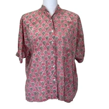 Mod's Mahal top, pink/gray, global inspired, bohemian, hippie, cottagecore