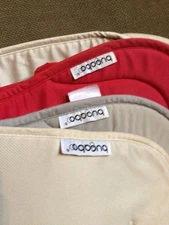 Bugaboo dual comfort seat liner - lot of 3 Red Sand Grey