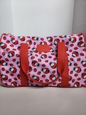 New Sanrio Hello Kitty Strawberry Wheeled Duffle Bag with Crossbody Strap