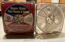 Lot of 4 Plastic Super 8mm 200' Film Reels  Cans