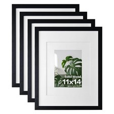 11x14 Picture Frames 4PCS Covered by Plexiglass, Made of Solid Wood, Display ...