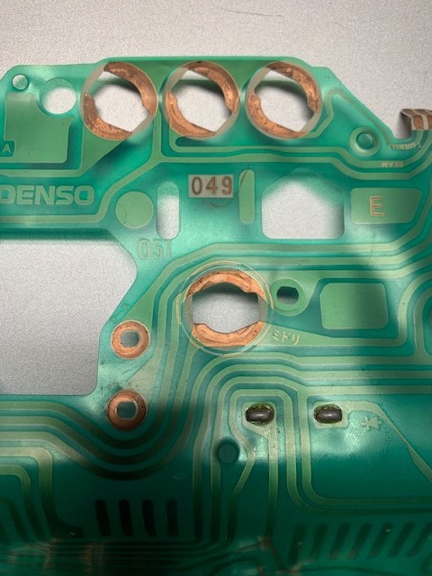 1985 -1989 Toyota MR2 AW11 Gauge Cluster Printed Circuit Board