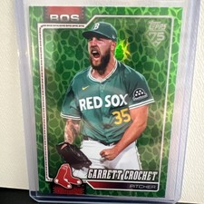 2026 Topps Series 1, Color MatchGreen Easter Parallel Garrett Crochet, Red Sox, 