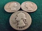 Lot Of 3 1936D Washington Quarters In Circulated Condition Nice Coins See Pics