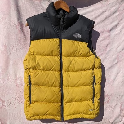 The North Face Vest Men s S Yellow Black Puffer Down 1996 Retro Nuptse 700 Stow