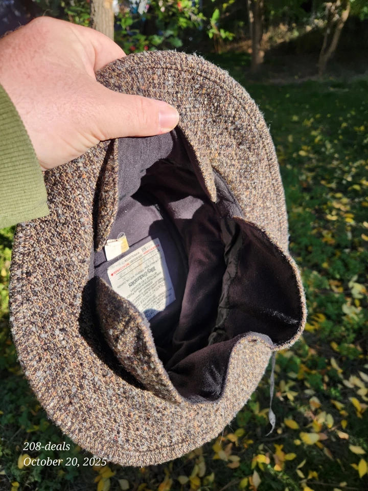 Tilley TW2 Winter Hat Wool Tweed Brown Men’s 7 3/8 Made in Canada - Image 3 of 4