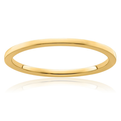 10K massives Gelbgold flach 1,2 mm schmal vorsteckbar schlicht Ehering Ring poliert