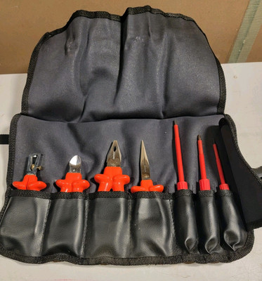 Snap On Knipex Williams 1000 V Insulated Tool Kit Set Roll Bag