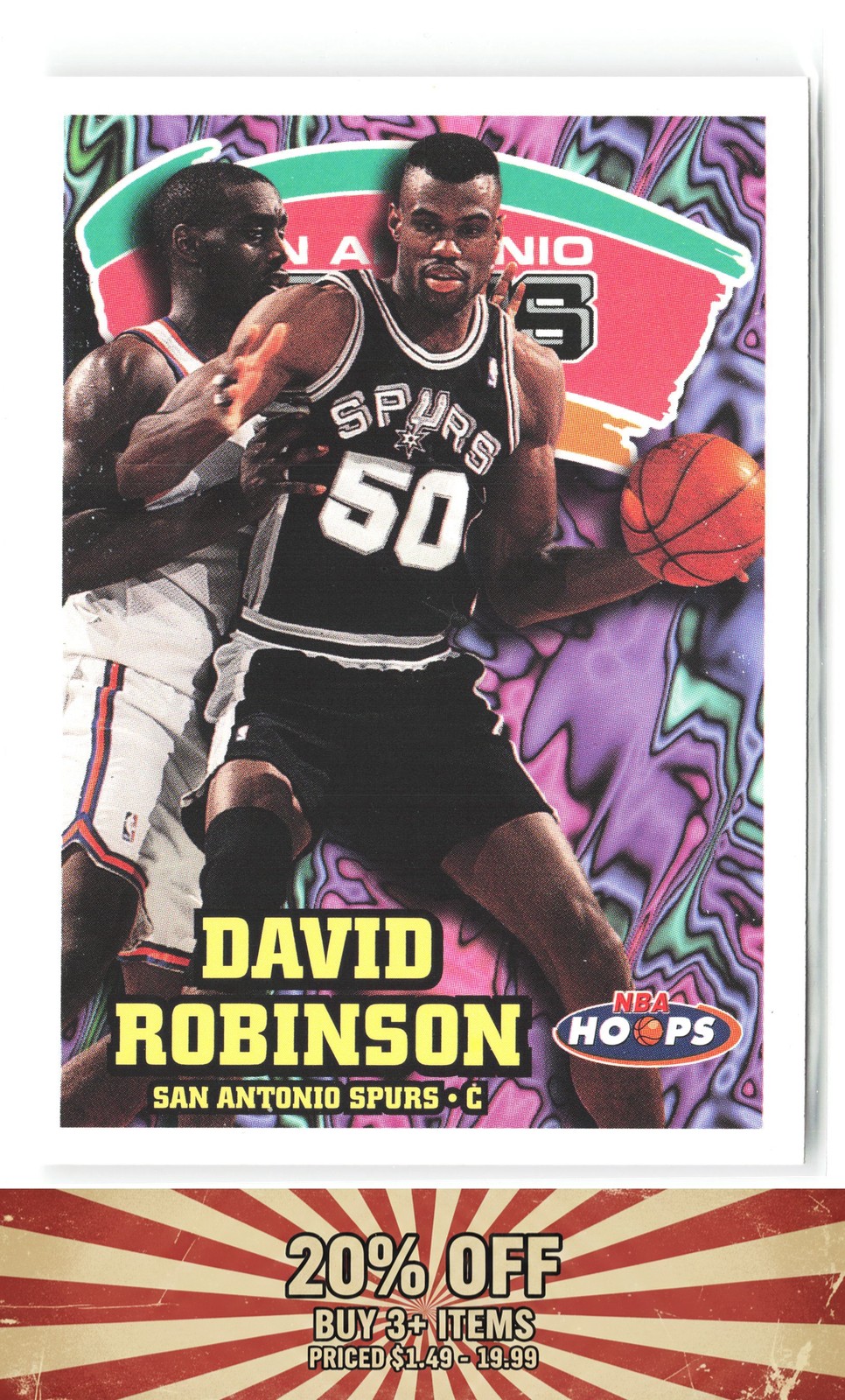 1997-98 Hoops #306 David Robinson San Antonio Spurs