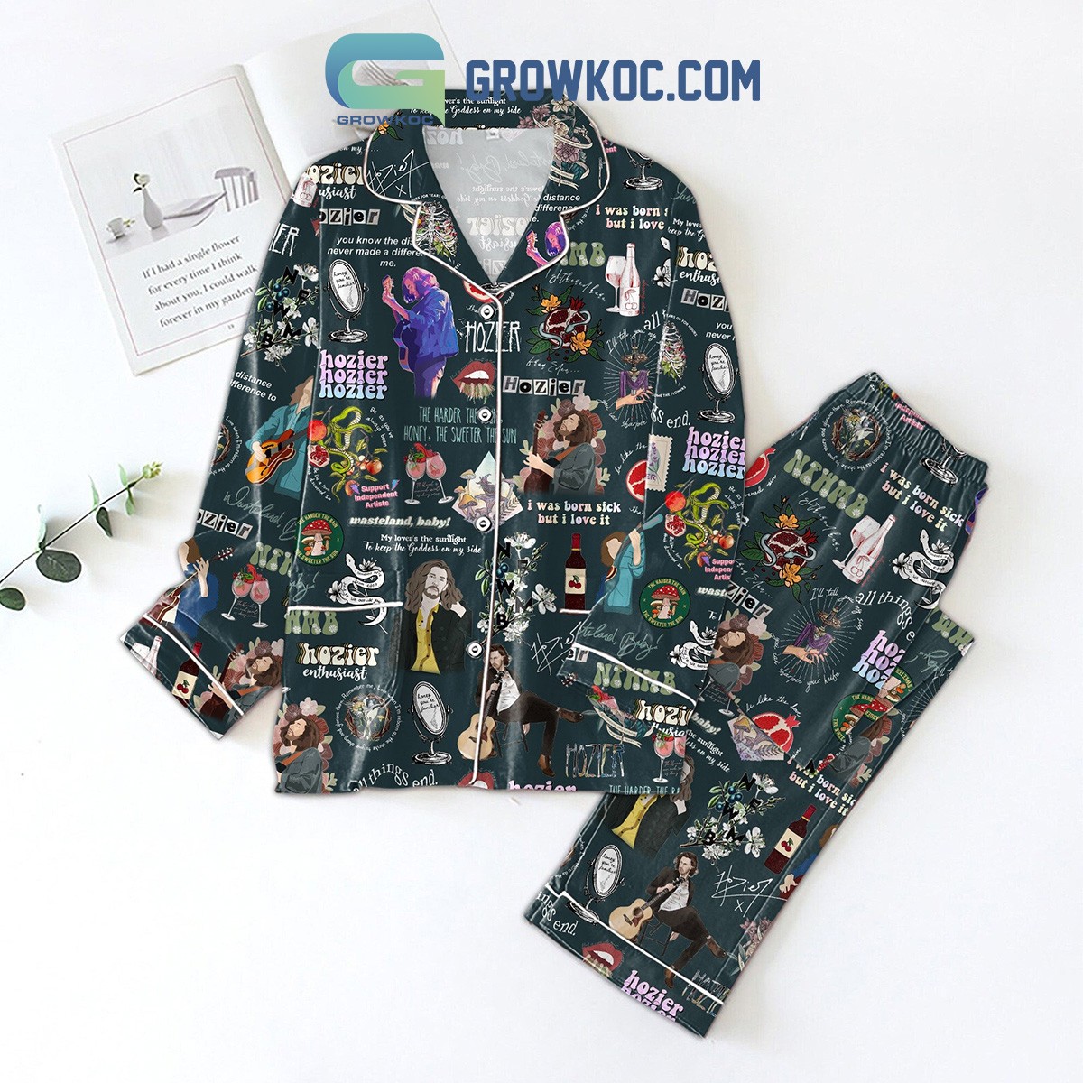 Hozier I Was Born Sick But I Love It Pajama Set for Fans