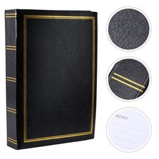 Vintage Photo Album Black Scrap Book Family Memory Scrapbook Message