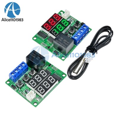 2PCS DC 12V Dual LED W1209S Digital Thermostat Temperature Control Switch Sensor