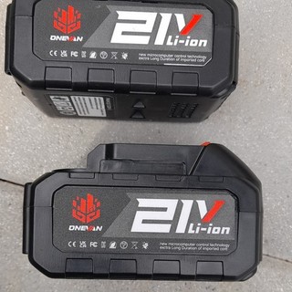 ONEVAN 2x 21 V Lithium Ionen (Li Ion) Akkupack schwarz mit Ladestandanzeige