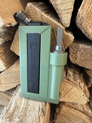 Leatherman Bit Rack & Ratchet Holder Holster for Flat Bits Tools - Olive Green