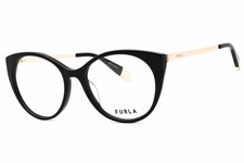 Furla VFU722 0700 Shiny Black 53mm Eyeglasses New Authentic