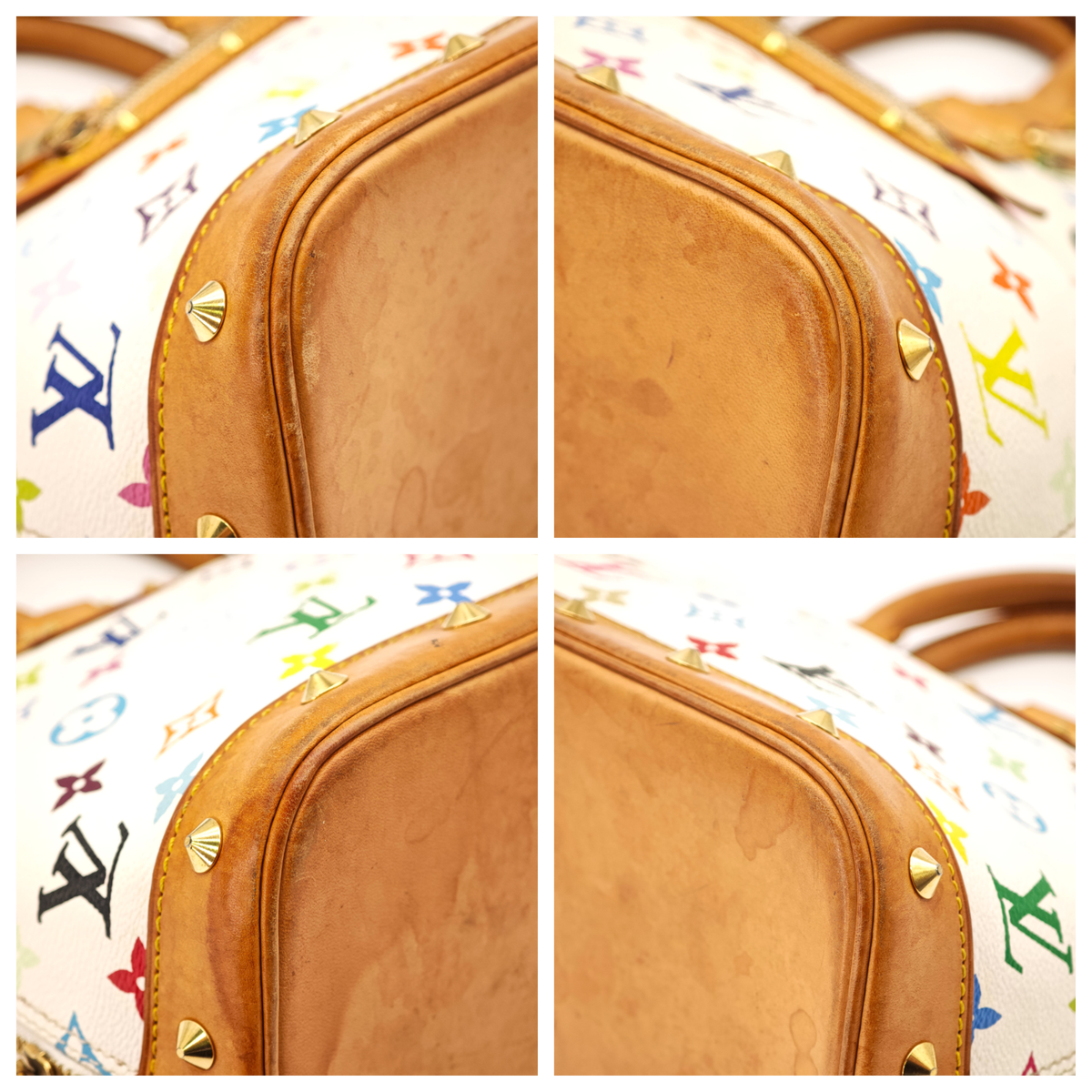 LOUIS VUITTON Alma PM Multicolor White Takashi Murakami M92647