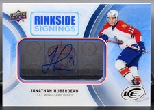 2016-17 UD ICE Rinkside Signings Jonathan Huberdeau RS-HU Auto