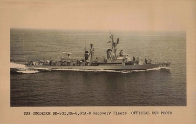 Photo USS Goodrich DD-831 MA-6 GTA-8 Recovery Fleet Official US Navy