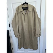 Vintage L.L. Bean Trench Coat Removable Wool Blend Lining Size Large Y2K