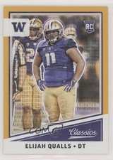 2017 Panini Classics Rookies Timeless Tributes Gold /99 Elijah Qualls #234 0a3