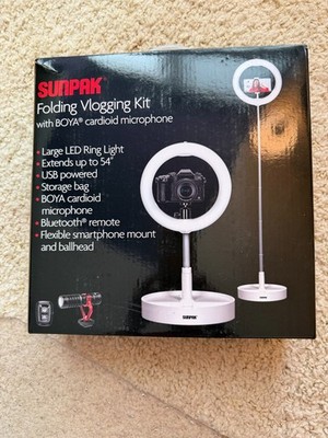 New SUNPAK Folding Vlogging Kit with Boya cardioid microphone