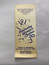 The Second Annual Bay Area Womens Conference 1984 Pamphlet